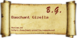 Baschant Gizella névjegykártya